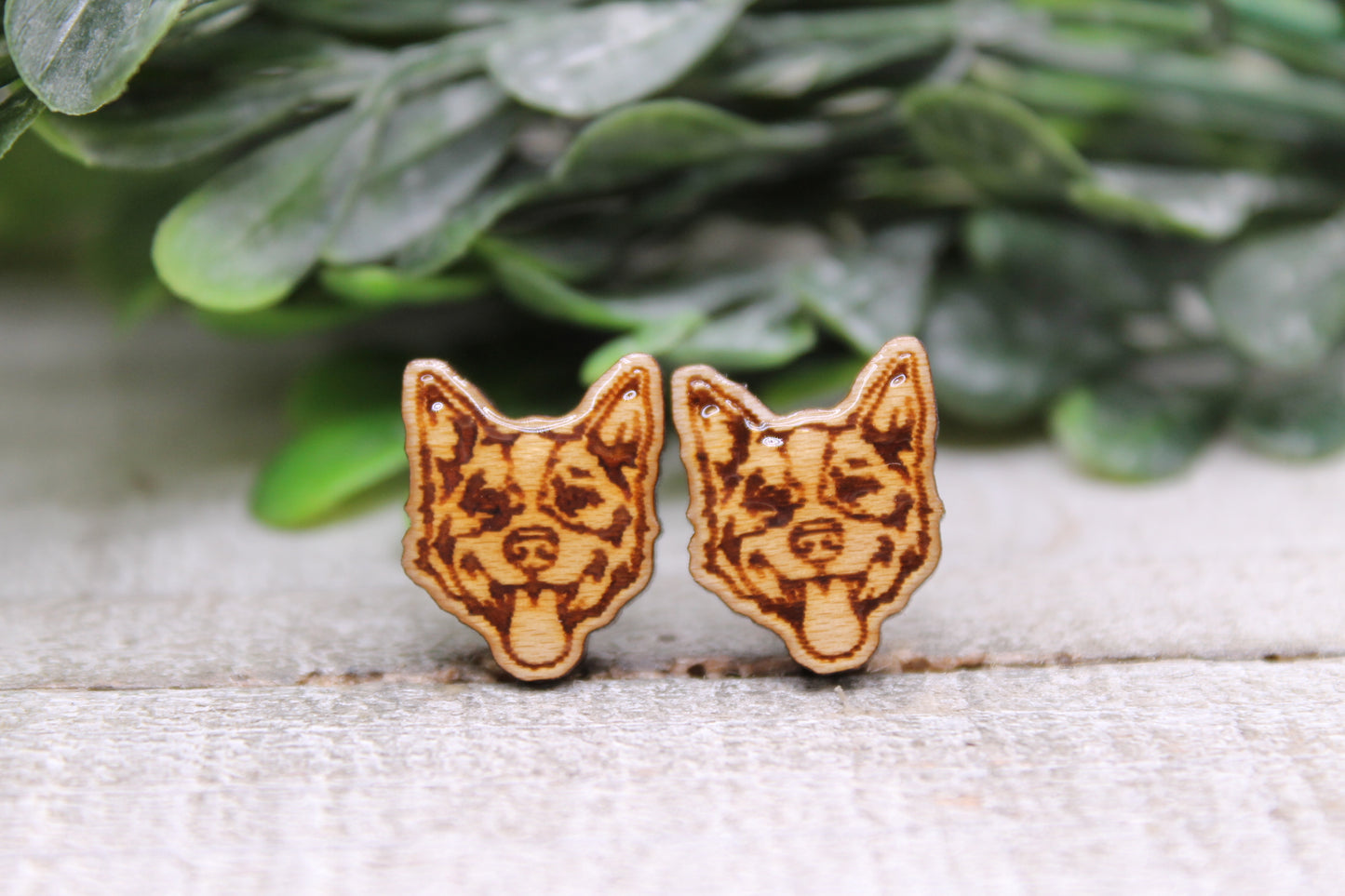 Red Heeler Dog Breed || 12mm Stud Earrings || Hypoallergenic