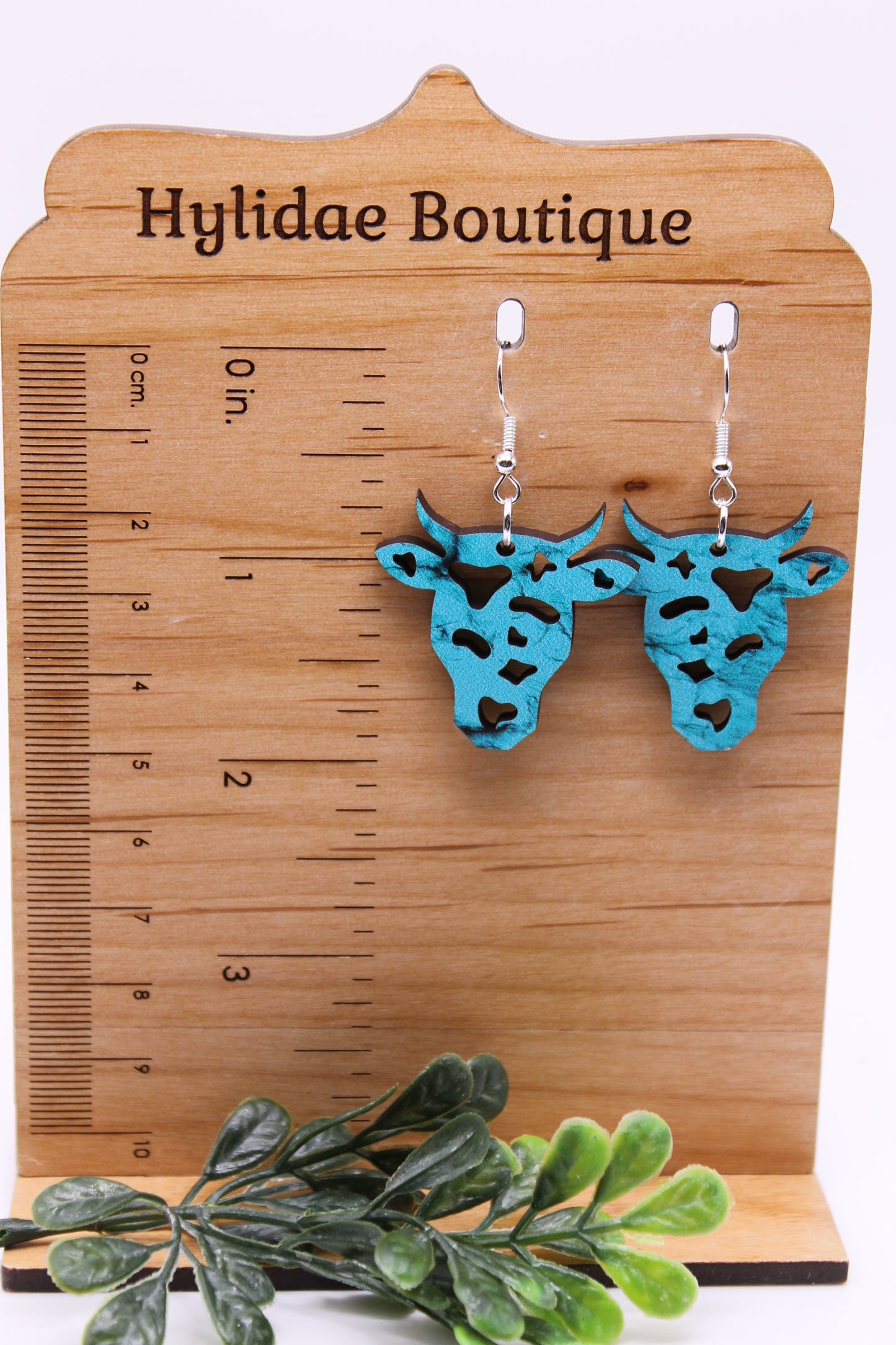 Turquoise Steer || Dangle Earrings