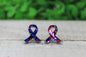 Suicide Awareness Ribbon Stud Earrings
