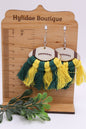 Green Bay Football || Macramé Dangle Earrings