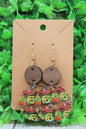 Red Trucks & Sunflowers Dangle Earrings
