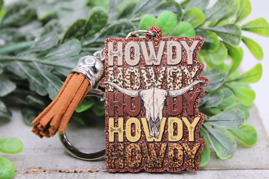 HOWDY Repeat • Tassel Keychain