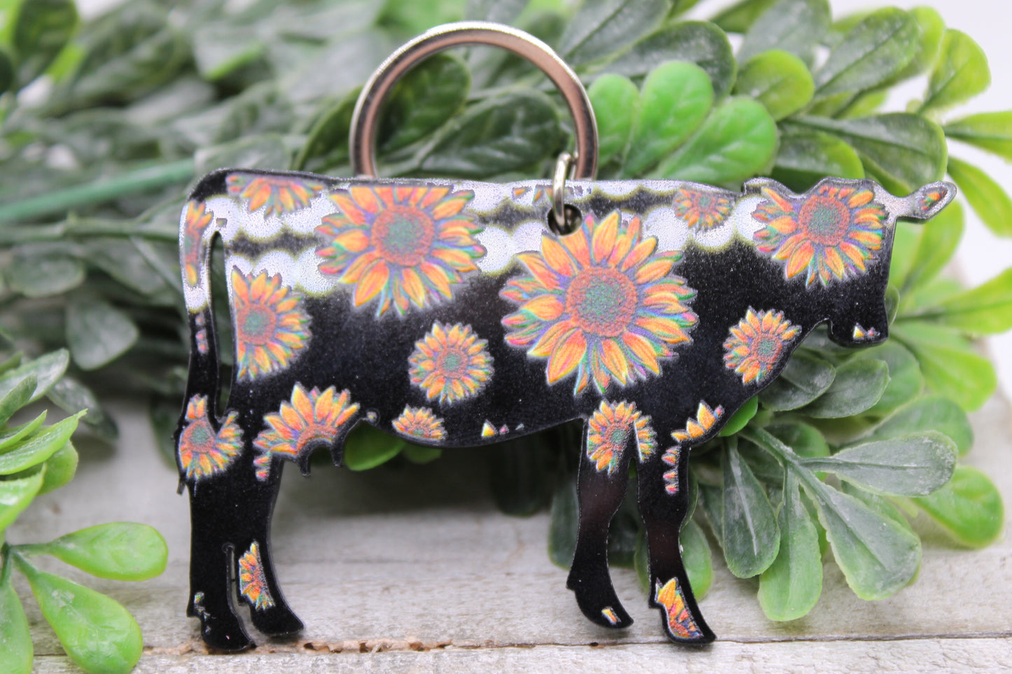 Sunflower Cow • Keychain