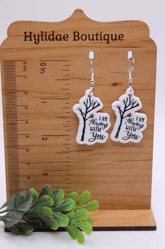 I Am Always With You Cardinal || Dangle Earrings