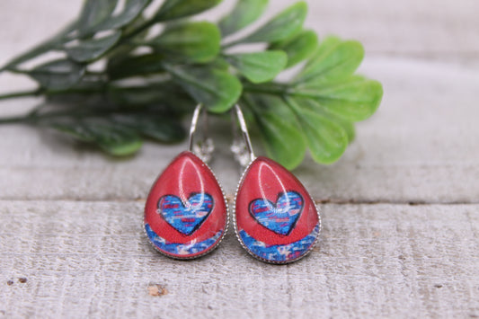 Bills Football || Teardrop French Lever Earrings