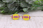 Yellow & Purple Glitter Footballs || 12mm Stud Earrings || Hypoallergenic