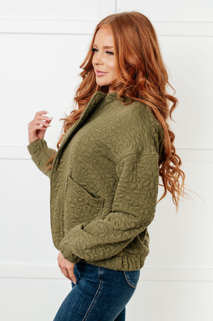 Jungle Explorer Quilted Zip Up Jacket {Ships in 3-5 Business Days}