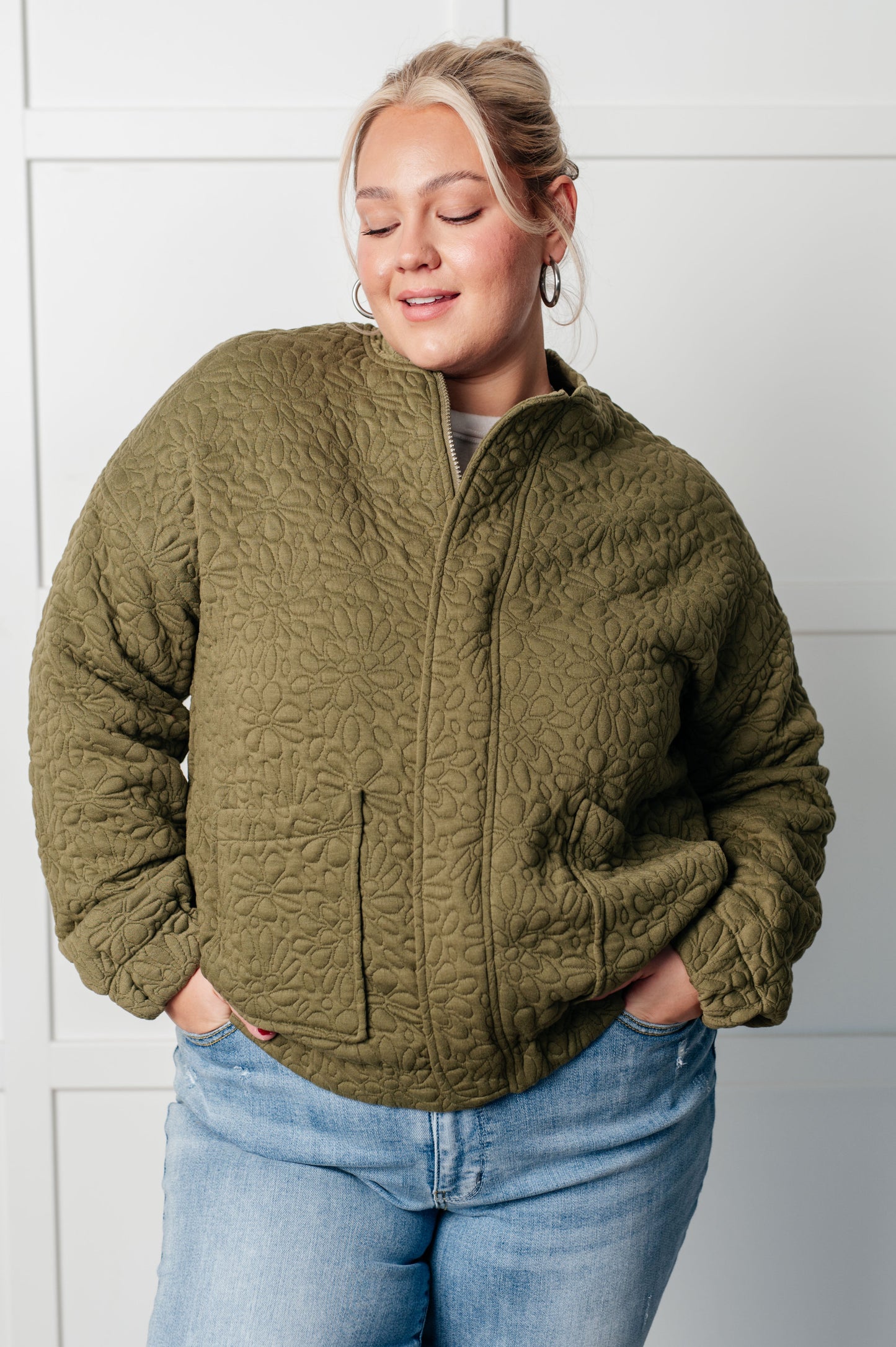 Jungle Explorer Quilted Zip Up Jacket {Ships in 3-5 Business Days}