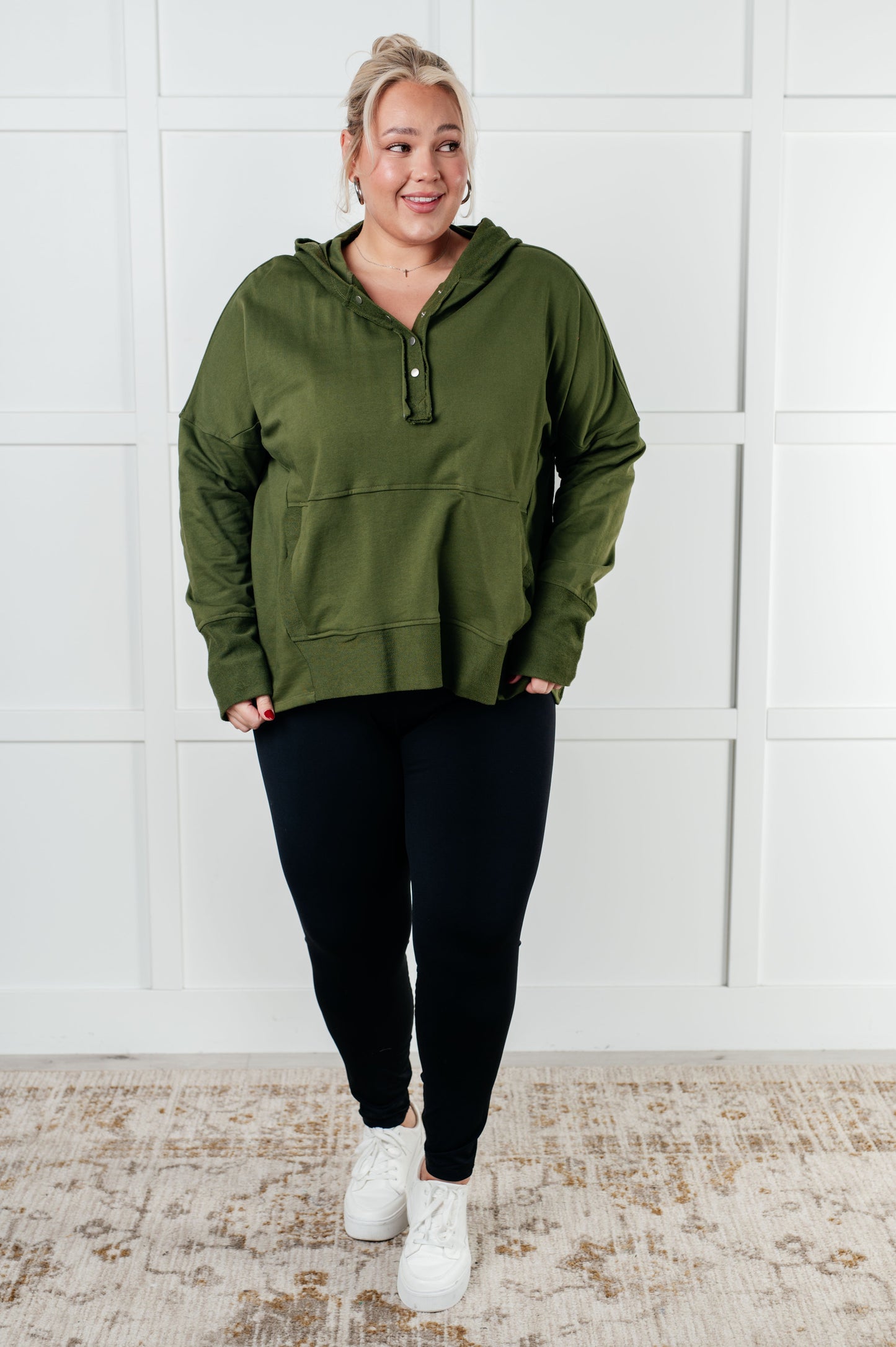 Simple Snug Snap Hooded Pullover {Ships in 3-5 Business Days}