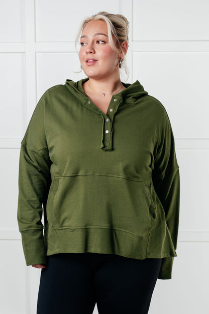 Simple Snug Snap Hooded Pullover {Ships in 3-5 Business Days}