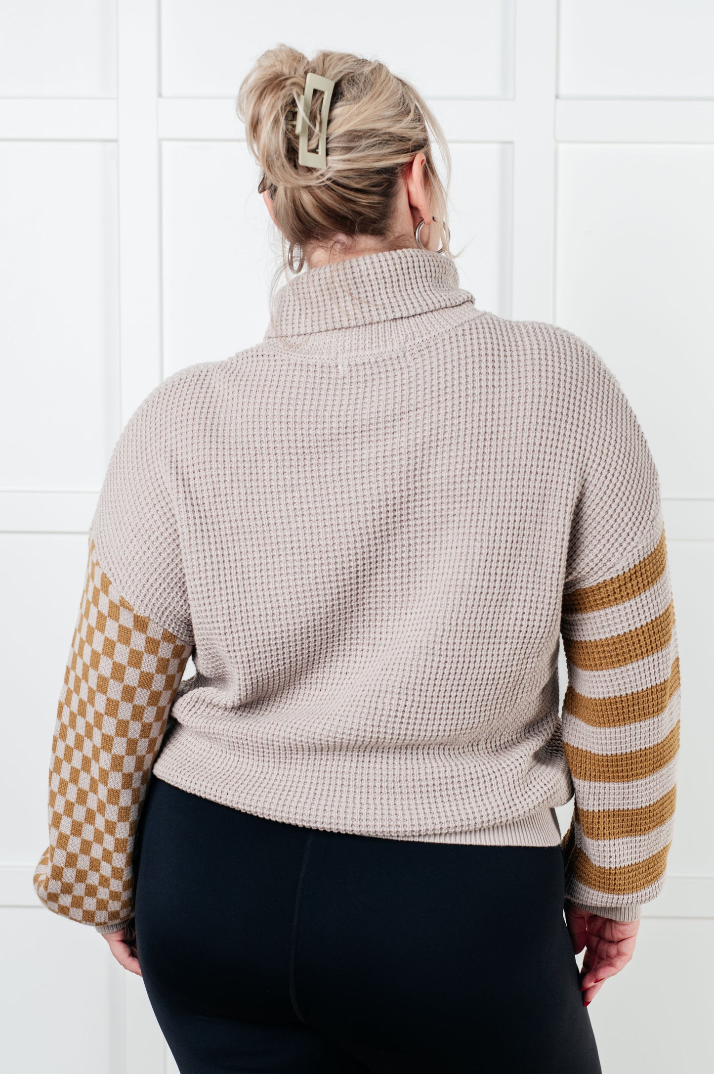 Super Seasonal Patchwork Waffle Knit Sweater {Ships in 3-5 Days}