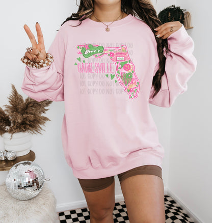 Preppy State Sweatshirt - Pink