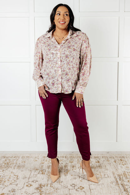 You and I Connect Floral Button Up Blouse {Ships in 3-5 Business Days}