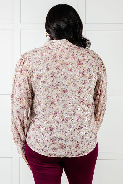 You and I Connect Floral Button Up Blouse {Ships in 3-5 Business Days}