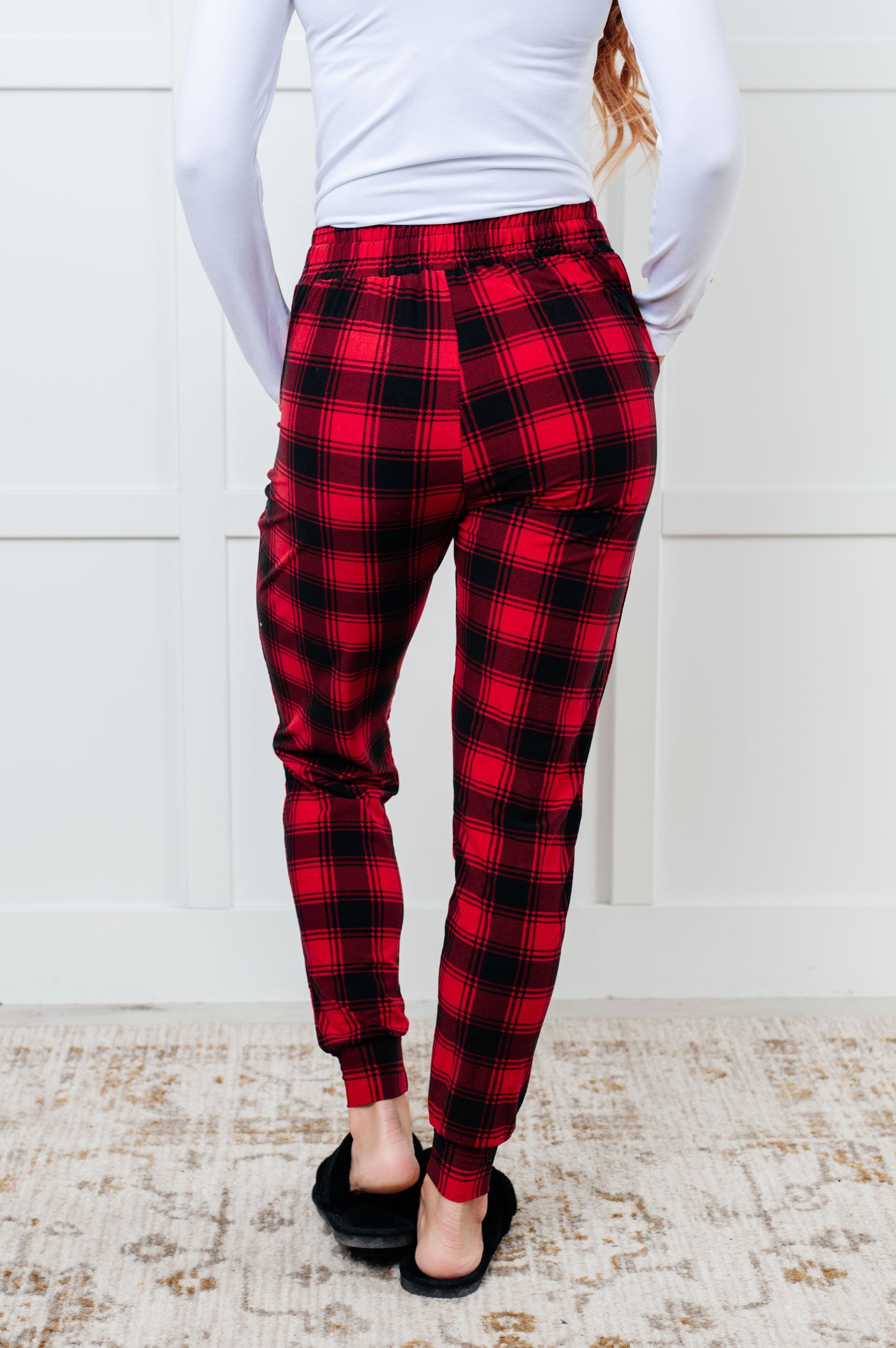 Your New Favorite Joggers in Red Plaid