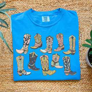 Boot Collage Pigment Dyed Tee ♡ Ships in 3-7 BD