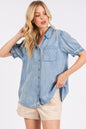 Mittoshop Collared Neck Puff Sleeve Shirt