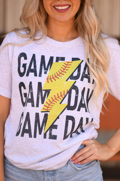 Softball Game Day Bolt Tee ♡ Ships in 5-10 Bus. Days