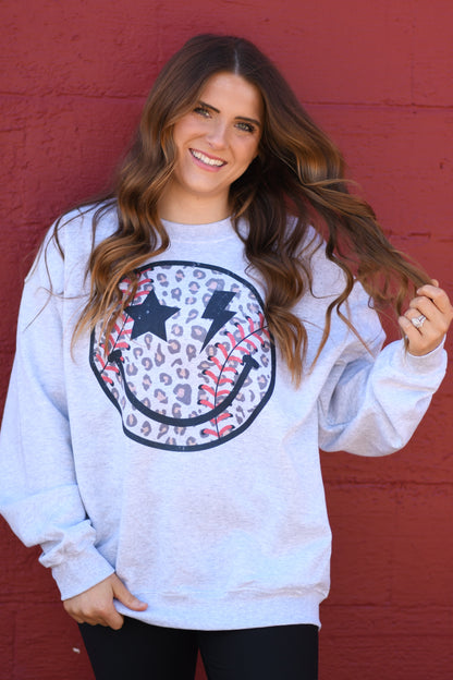 Leopard Baseball Smiley Sweatshirts/Tees