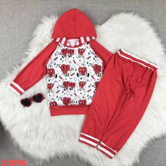 Hearts Valentine's Day Hooded Youth Jogger Pant Set ☆ PREORDER