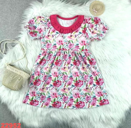 Pink Floral Youth Dress ☆ PREORDER