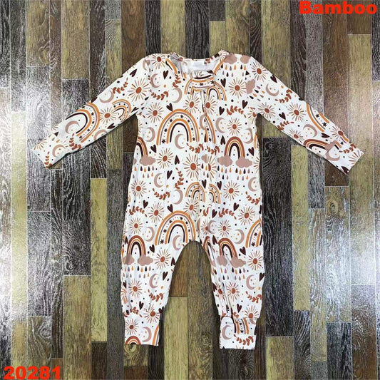 Rainbows 'Bamboo Fiber' Youth Footless Sleeper ♡ Ships in Approx 3-4 weeks {Custom Made}