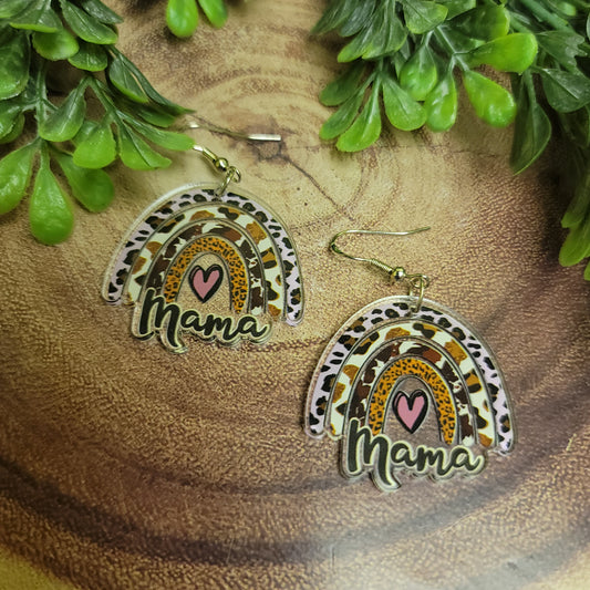 Mama Rainbow - Clear | Dangle Earrings