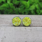 Yellow Glitz Neon Druzy Stud Earrings