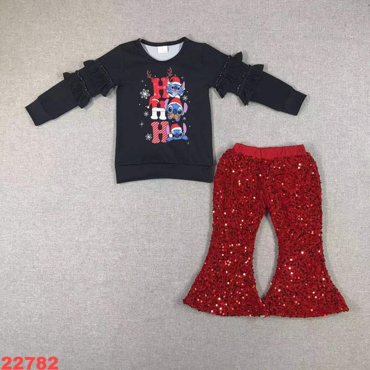 Christmas Stitch Ho Ho Ho Youth Pant Set ☆ PREORDER