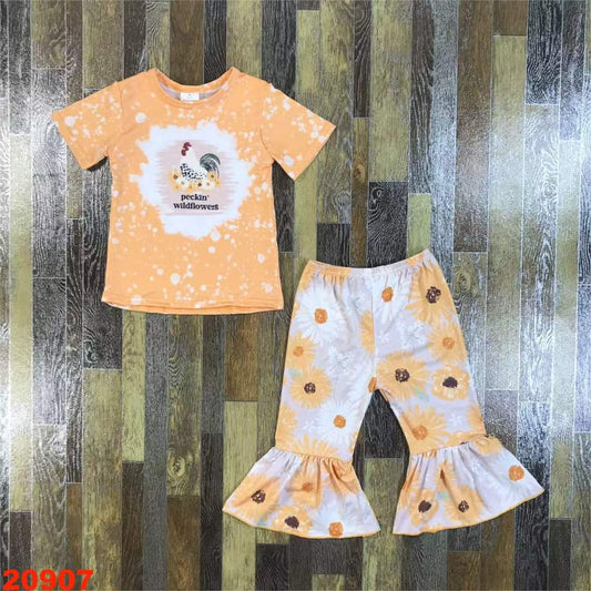 Peckin Wildflowers Bell Pant Set ♡ Ships in Approx 3-4 weeks {Custom Made}