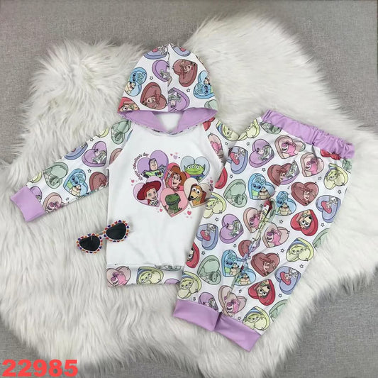 Candy Hearts DSY Valentine's Day Hooded Youth Jogger Pant Set ☆ PREORDER