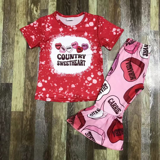 Country Sweetheart Valentine's Day Youth Pant Set ☆ PREORDER