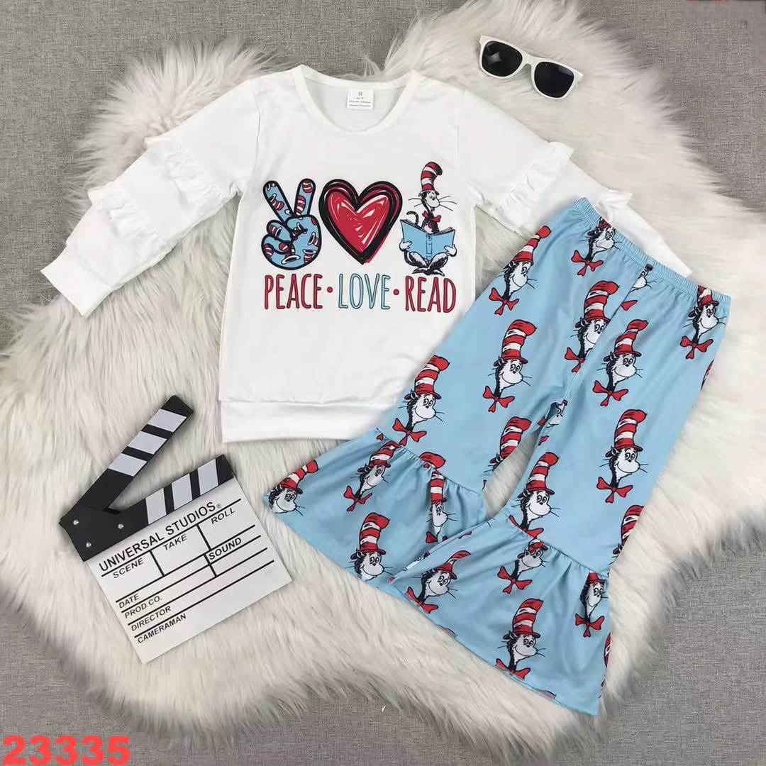 Peace Love Read Dr Seuss Youth Pant Set ☆ PREORDER