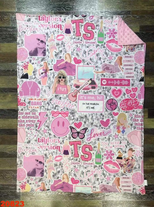 Pink Taylor Youth Blanket ☆ 40x30 {MTO}