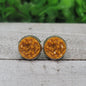 Goldenrod Druzy Stud Earrings