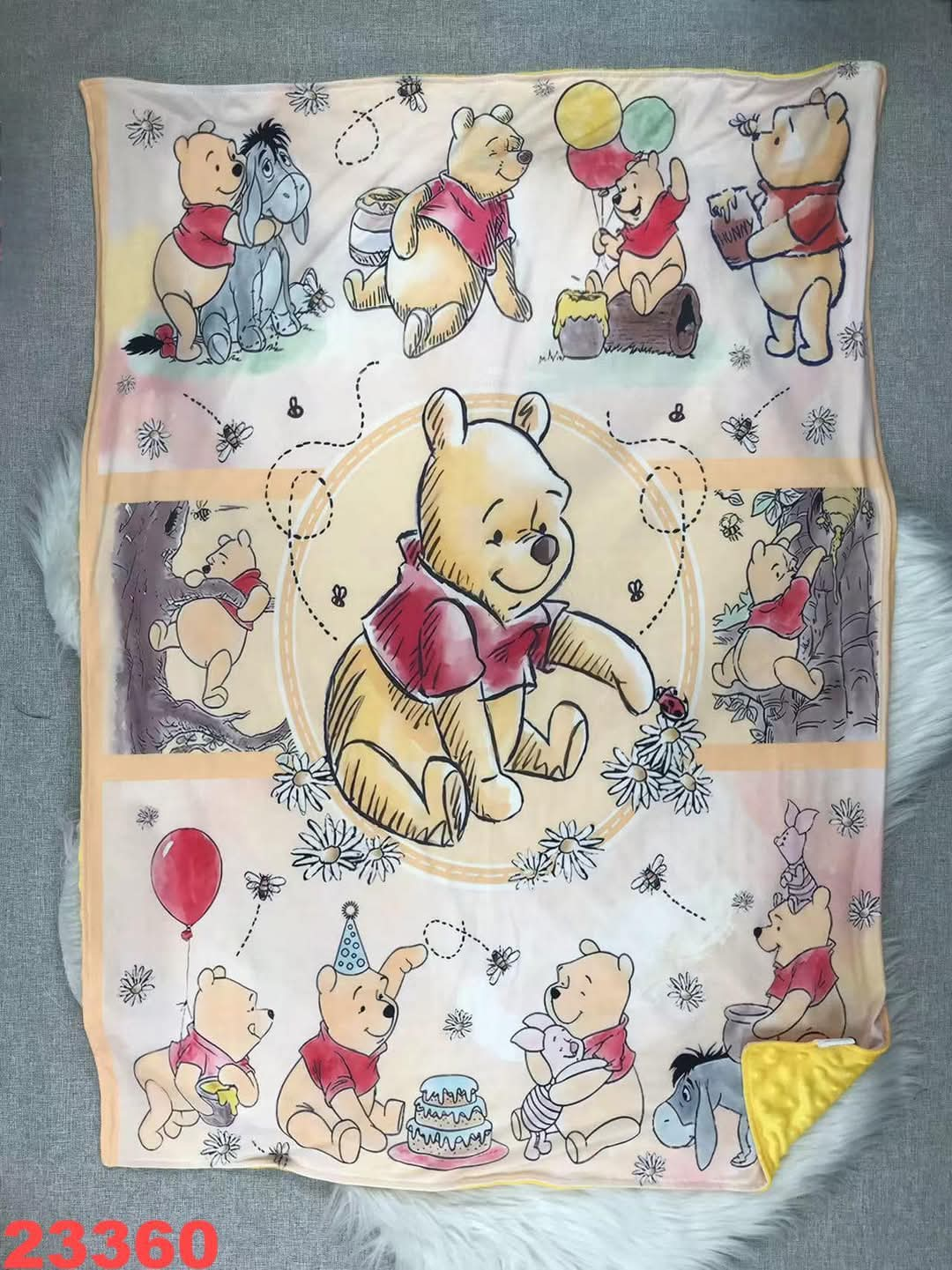 Pooh Youth Blanket ☆ 40x30 inches ☆ PREORDER