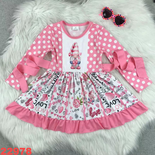 Gnome Love Valentine's Day Youth Dress ☆ PREORDER