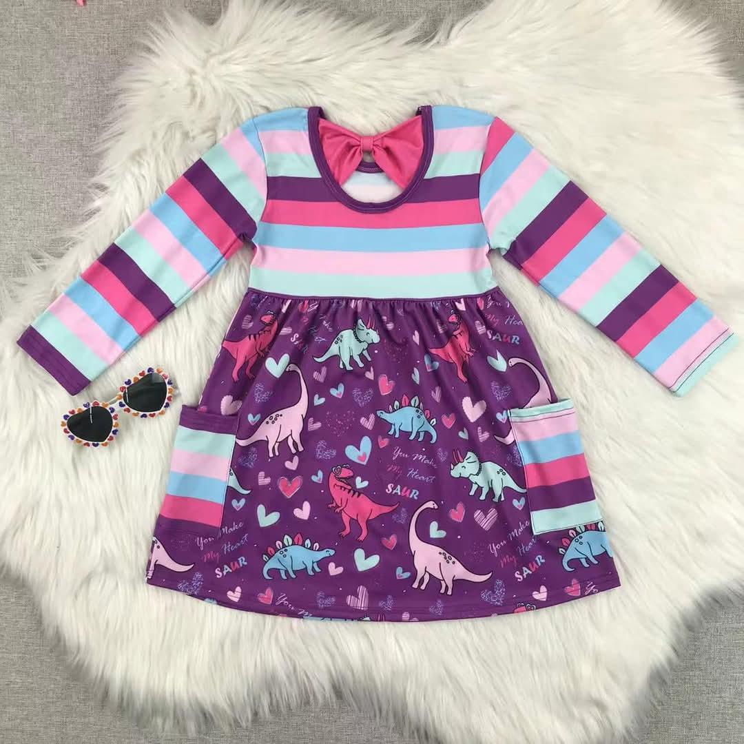 Dinosaurs Valentine's Day Youth Dress ☆ PREORDER