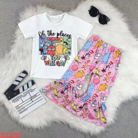 Oh The You Will Go Pink Youth Pant Set ☆ PREORDER