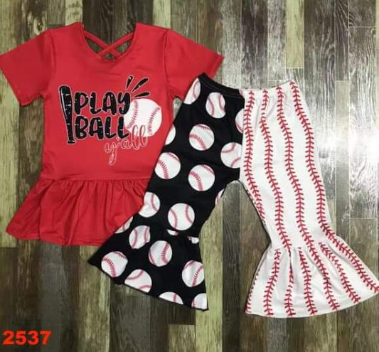 Play Ball Baseball Pant Set ♡ Ships in Approx 3-4 weeks {Custom Made}