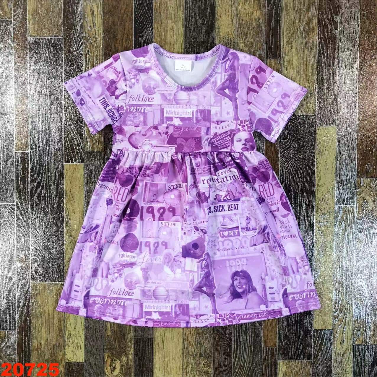 Purple Folklore Collage Youth Dress ♡ Ships in Approx 3-4 weeks {Custom Made}