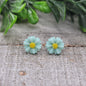 Teal Daisys *Mini* Stud Earrings