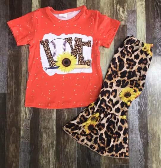 LOVE Baseball Leopard Pant Set ♡ Ships in Approx 3-4 weeks {Custom Made}