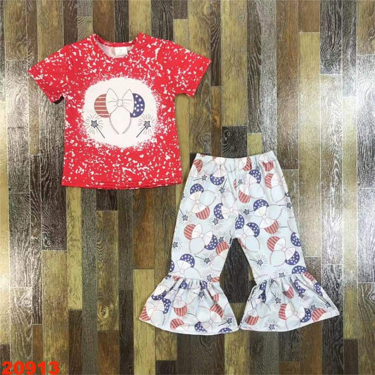 Red, White & Blue Pant Set ♡ Ships in Approx 3-4 weeks {Custom Made}