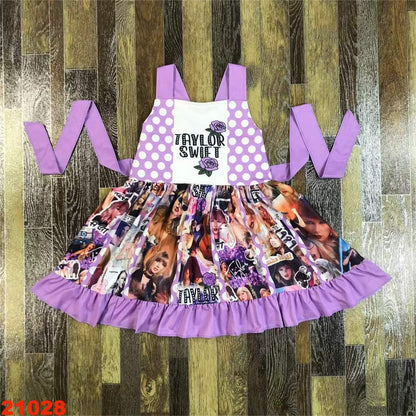 Taylor Swift Purple Twirl Youth Dress {MTO}