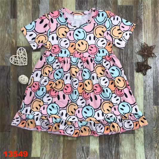 Colorful Smiley Faces Dress ♡ Ships in Approx 3-4 weeks {Custom Made}