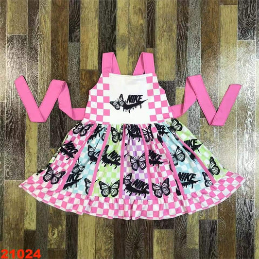 Checkered Butterfly Twirl Dress ♡ Ships in Approx 3-4 weeks {Custom Made}