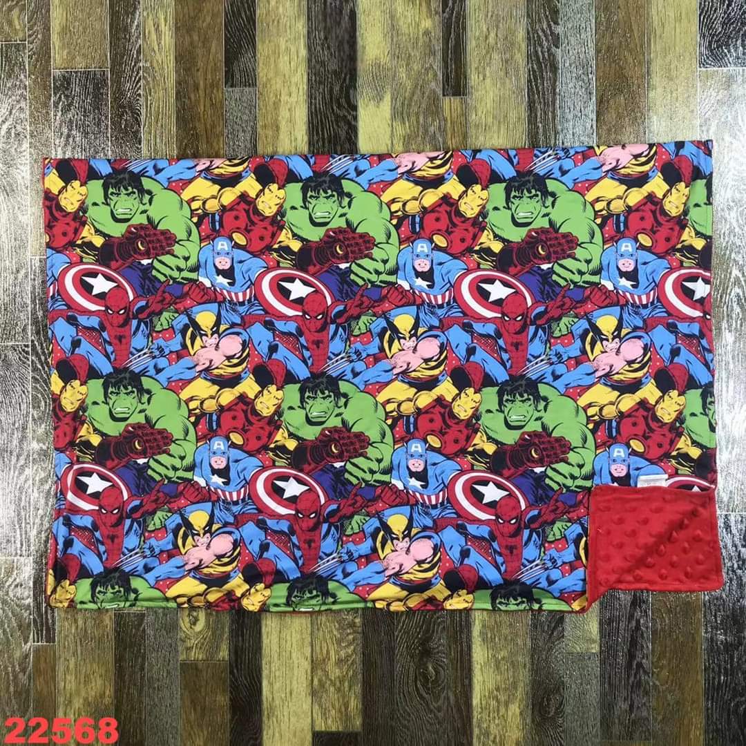 Super Heros Youth Minky Blanket ☆ 40x30 inches ☆ PREORDER