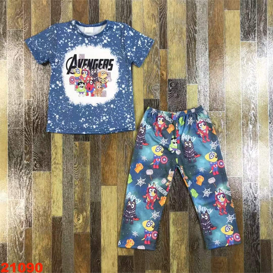 Bluey Avengers Pant Set ♡ Ships in Approx 3-4 weeks {Custom Made}