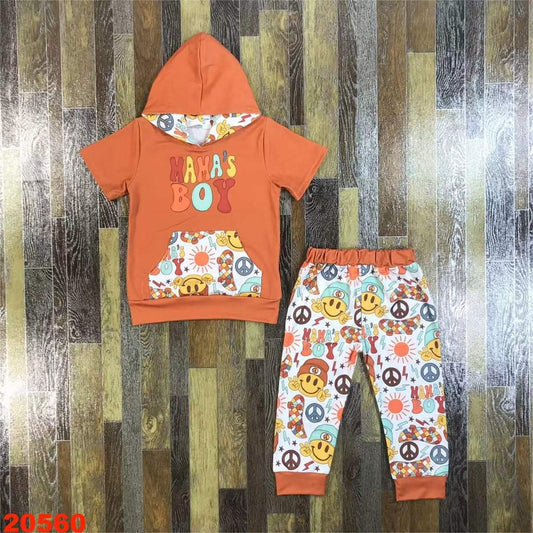 Mama's Boy Hooded Pant Set ♡ Ships in Approx 3-4 weeks {Custom Made}